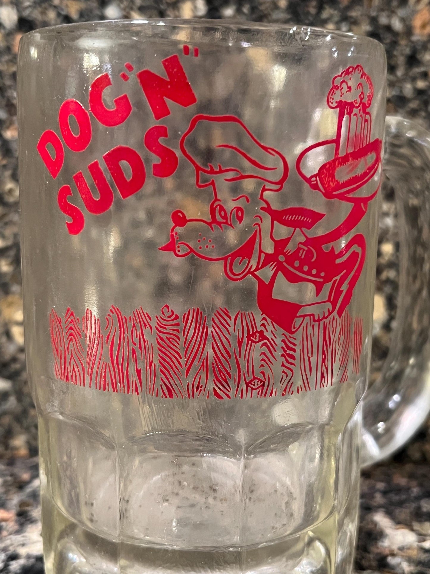 Vintage Dog N Suds Root Beer Mug with All Red Graphics - You Choose Size and Quantity!