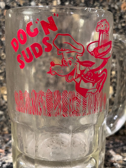 Vintage Dog N Suds Root Beer Mug with All Red Graphics - You Choose Size and Quantity!