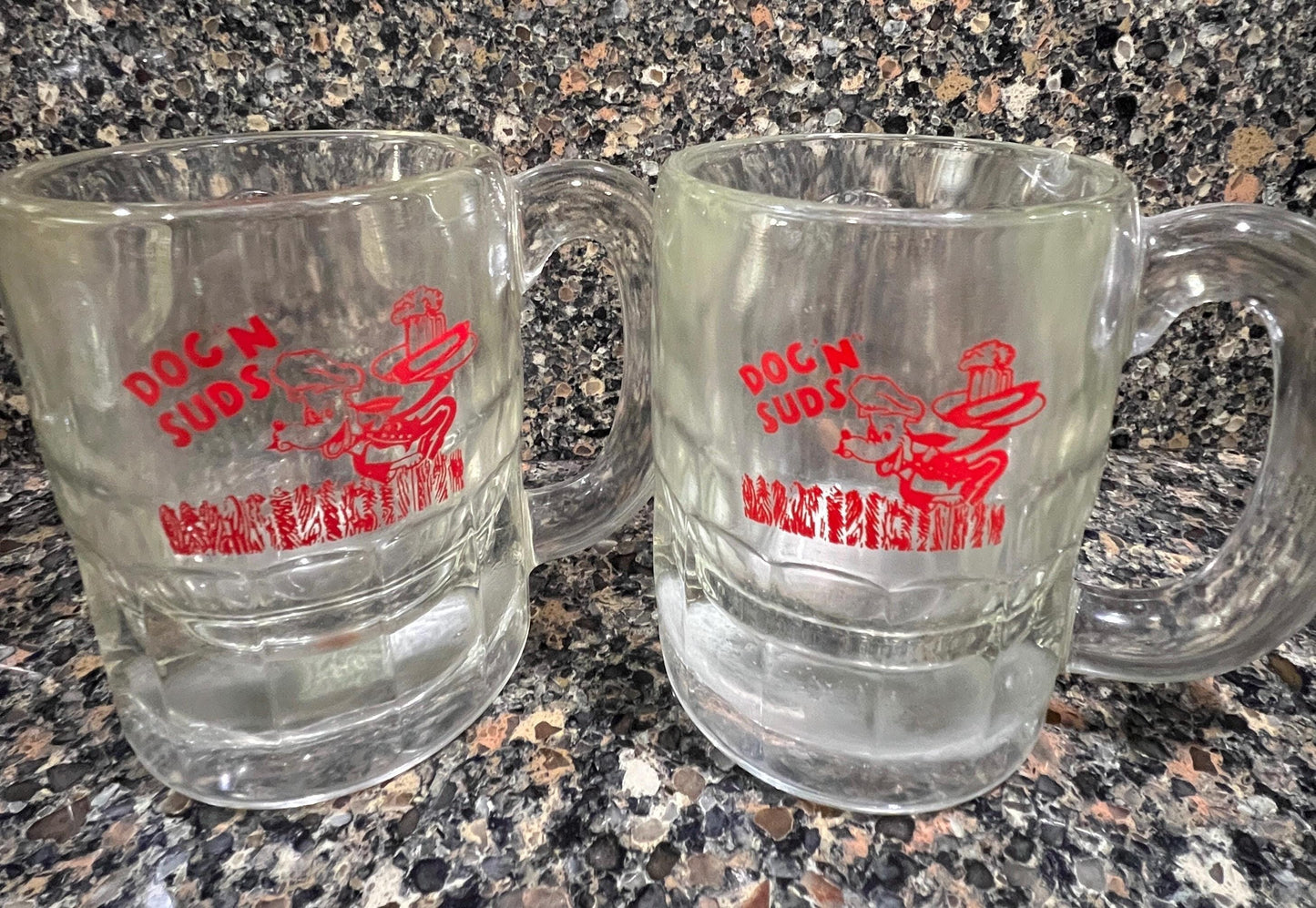 Vintage Dog N Suds Root Beer Mug with All Red Graphics - You Choose Size and Quantity!