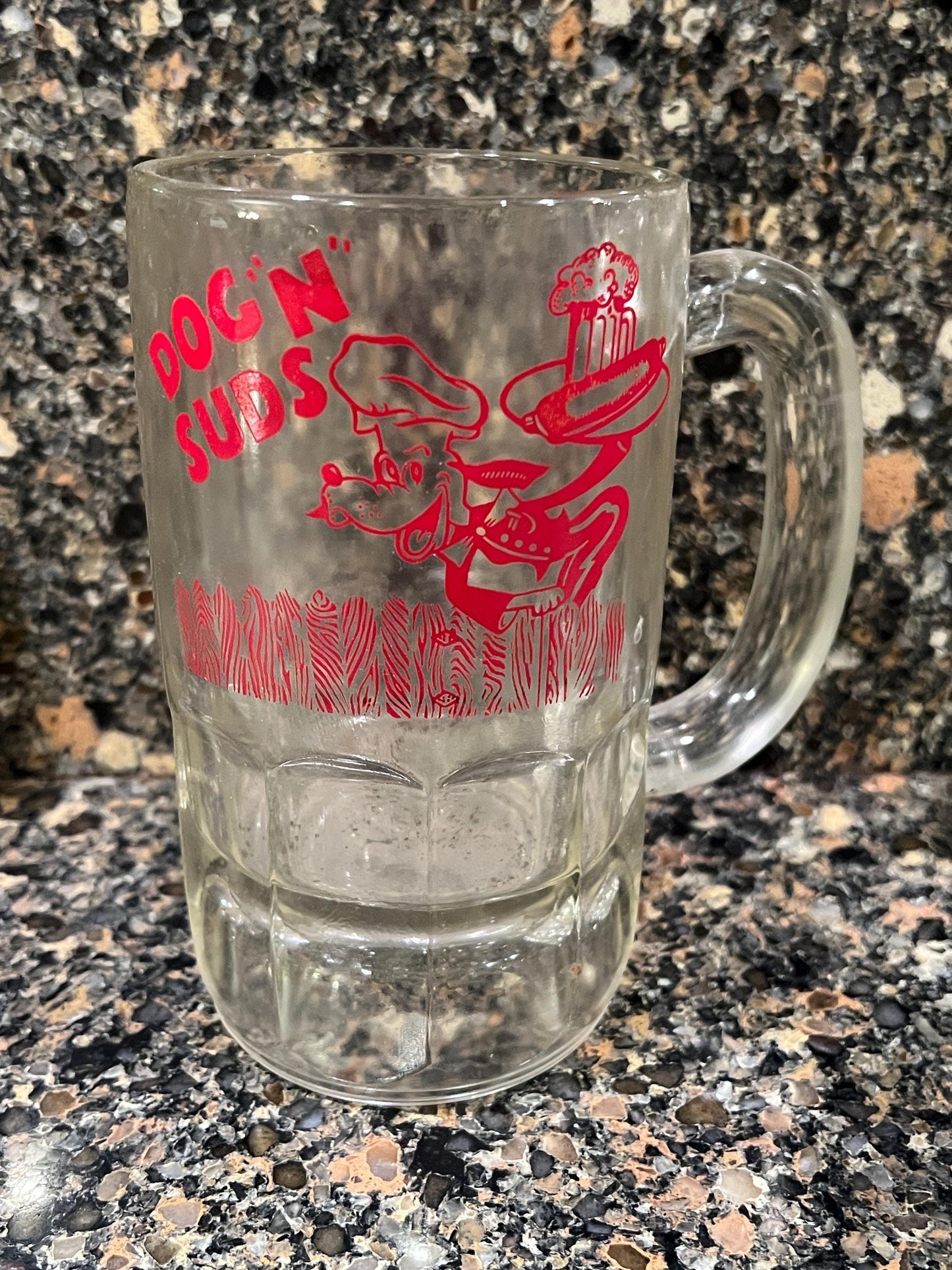 Vintage Dog N Suds Root Beer Mug with All Red Graphics - You Choose Size and Quantity!