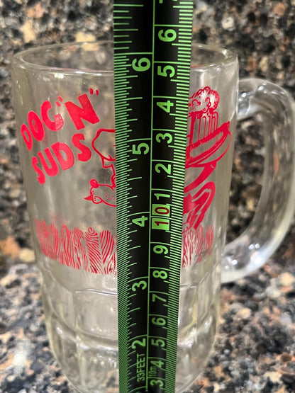 Vintage Dog N Suds Root Beer Mug with All Red Graphics - You Choose Size and Quantity!