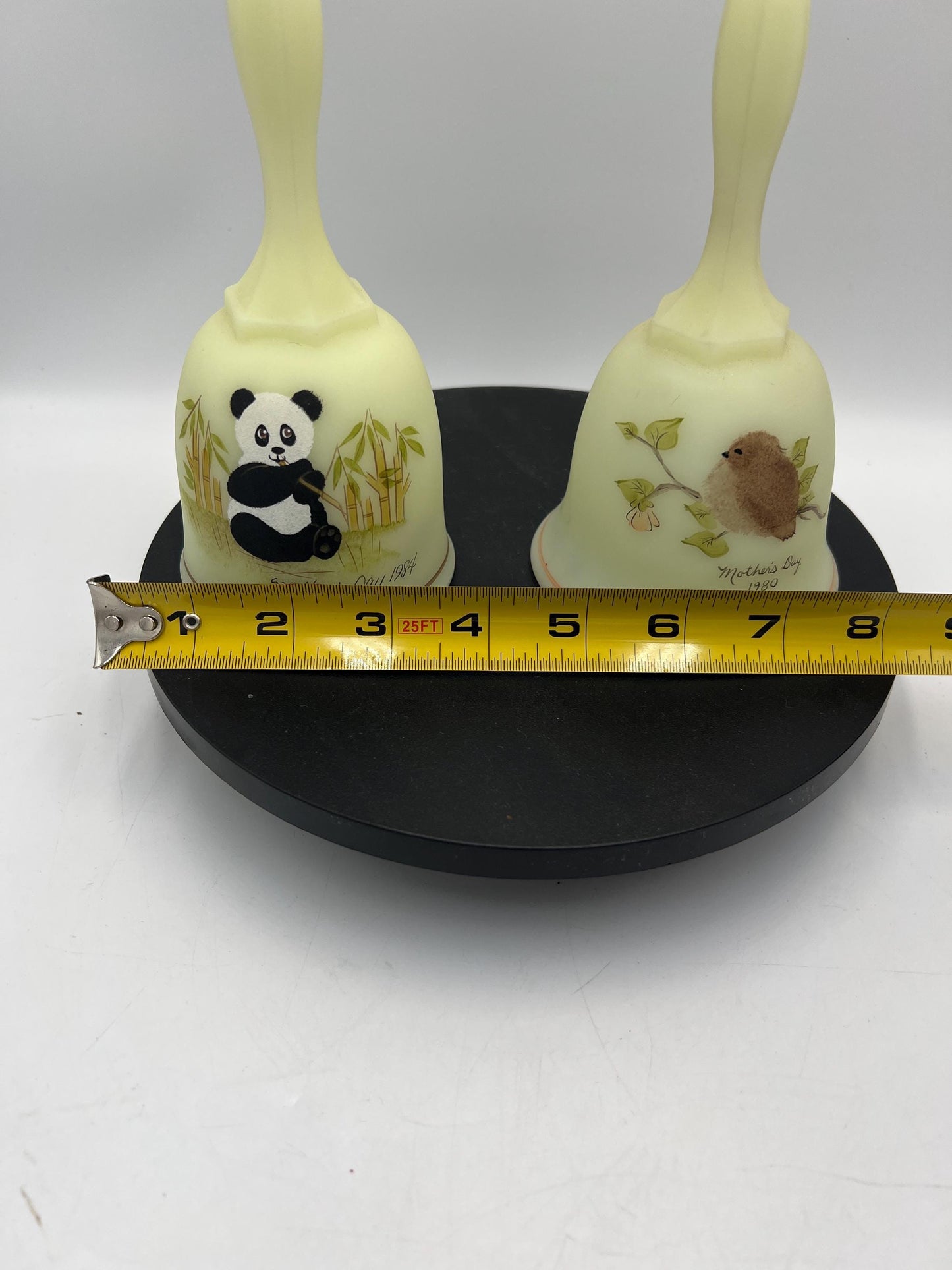 Fenton Mother's Day Bells Custard Glass GLOWS - Your Choice