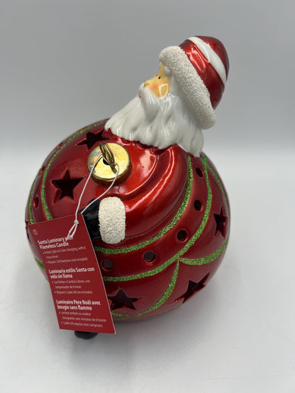Frosty Snowman or Santa Luminary: Multicolor Flameless