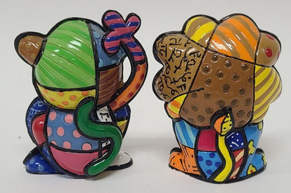 Romero Britto Small 2" Figurines Nacho, Cavendish, Cheeky, Precious