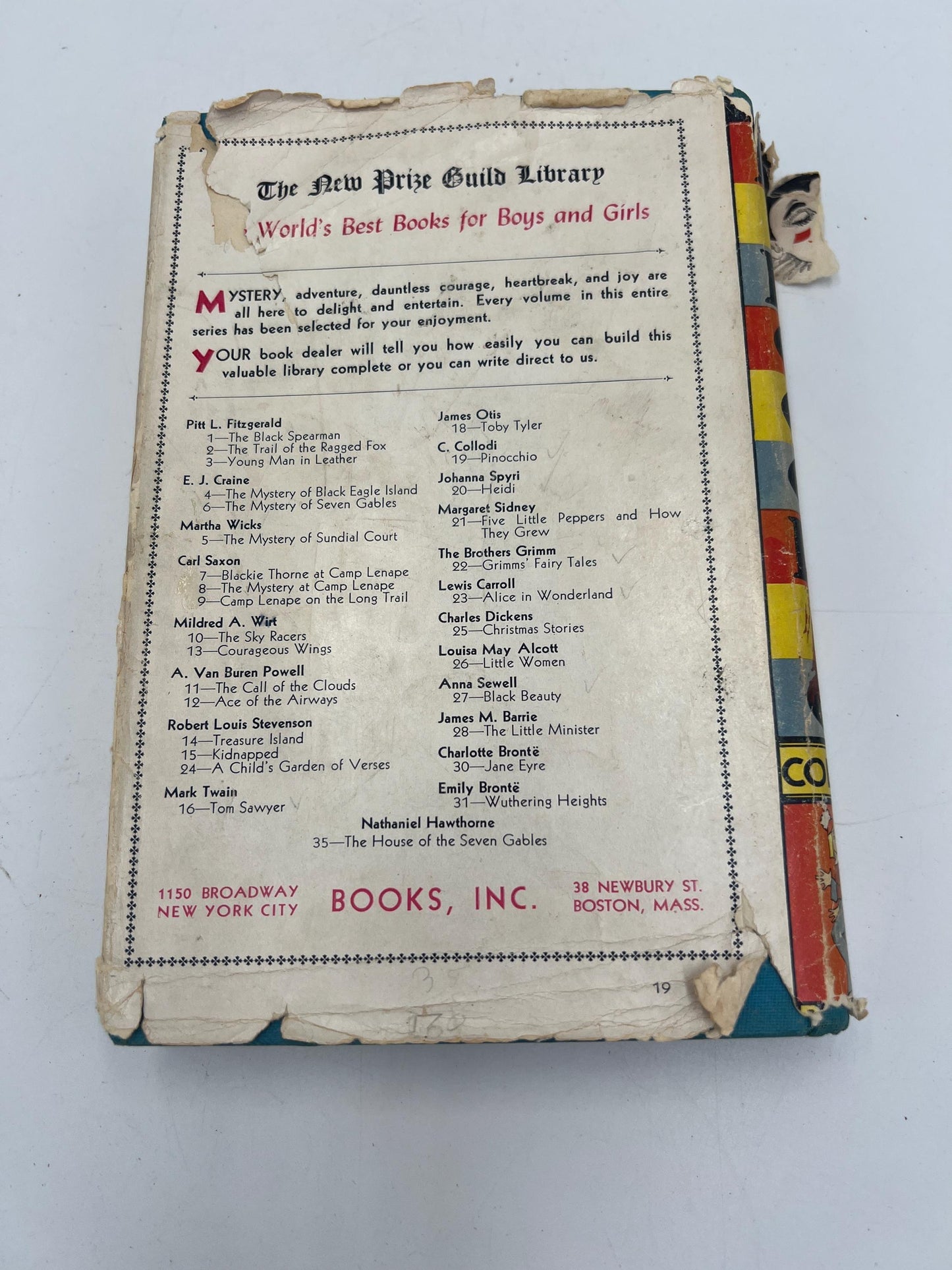 Books - Fragile -  Classic Literature - Early edition - Pinocchio- Alice in Wonderland - Wizard of Oz