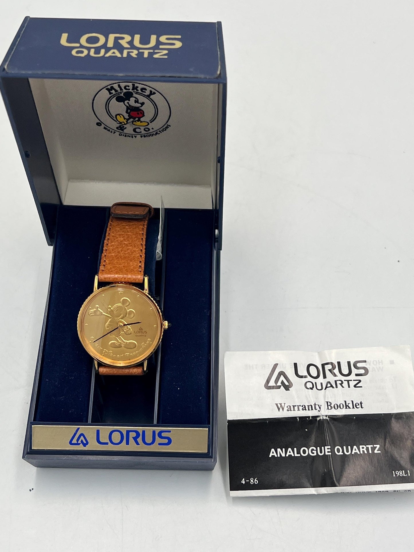 Disney Mickey Mouse Lorus Watches w/ Original Cases Your Choice