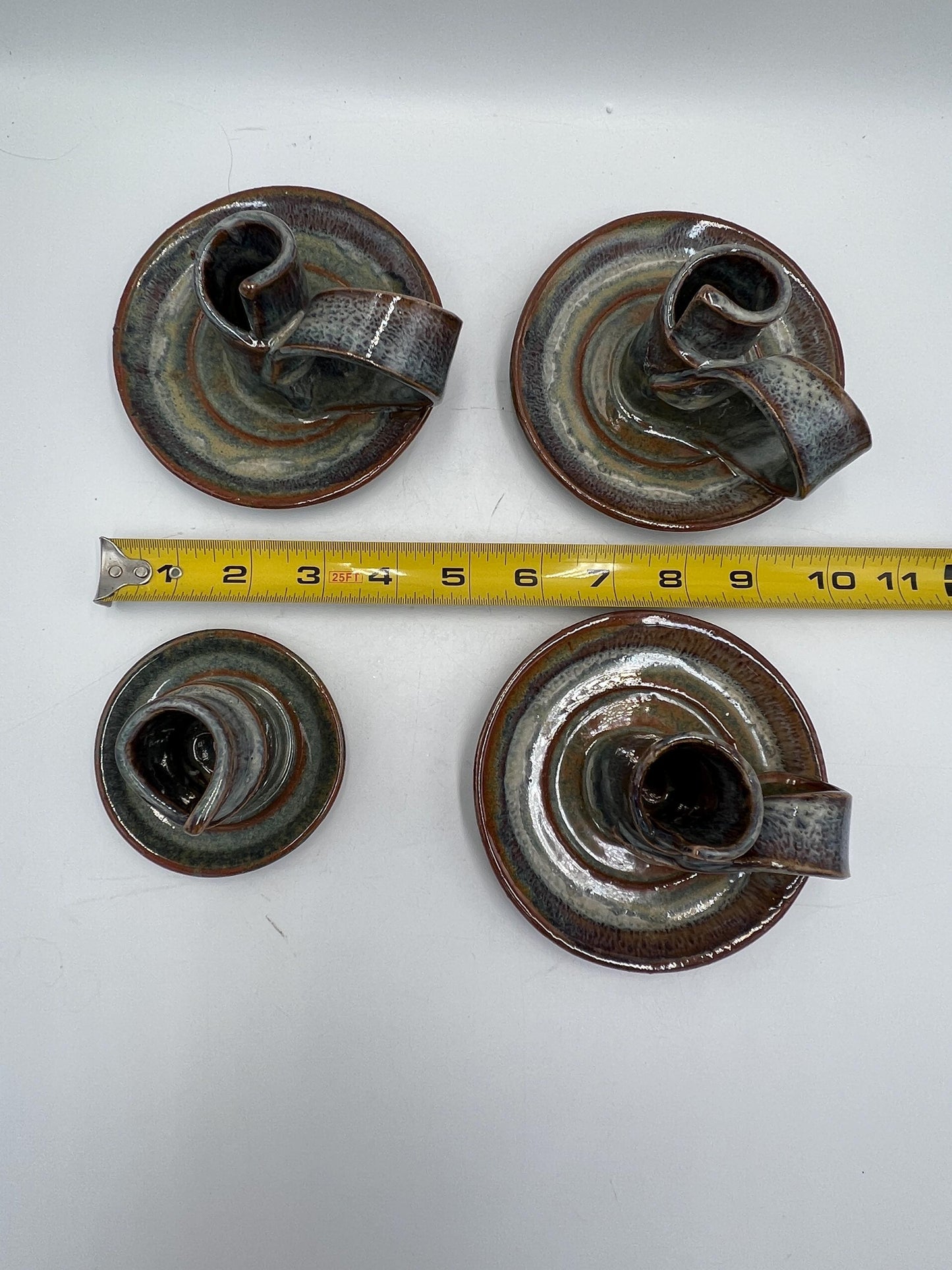 Ceramic Candlestick Holder Signed Art Pottery