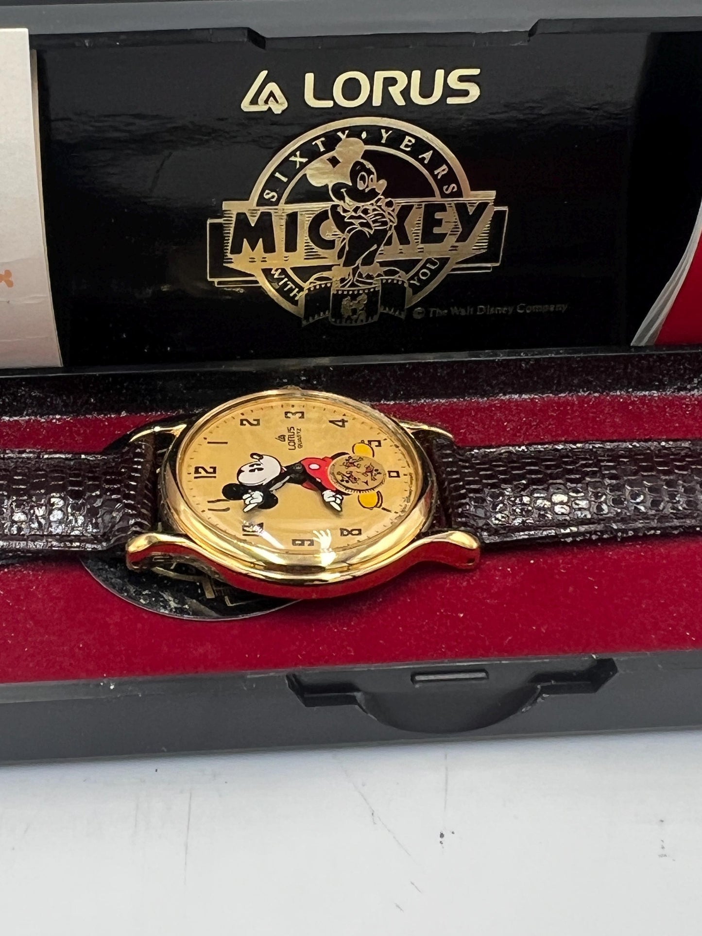 Disney Mickey Mouse Lorus Watches w/ Original Cases Your Choice