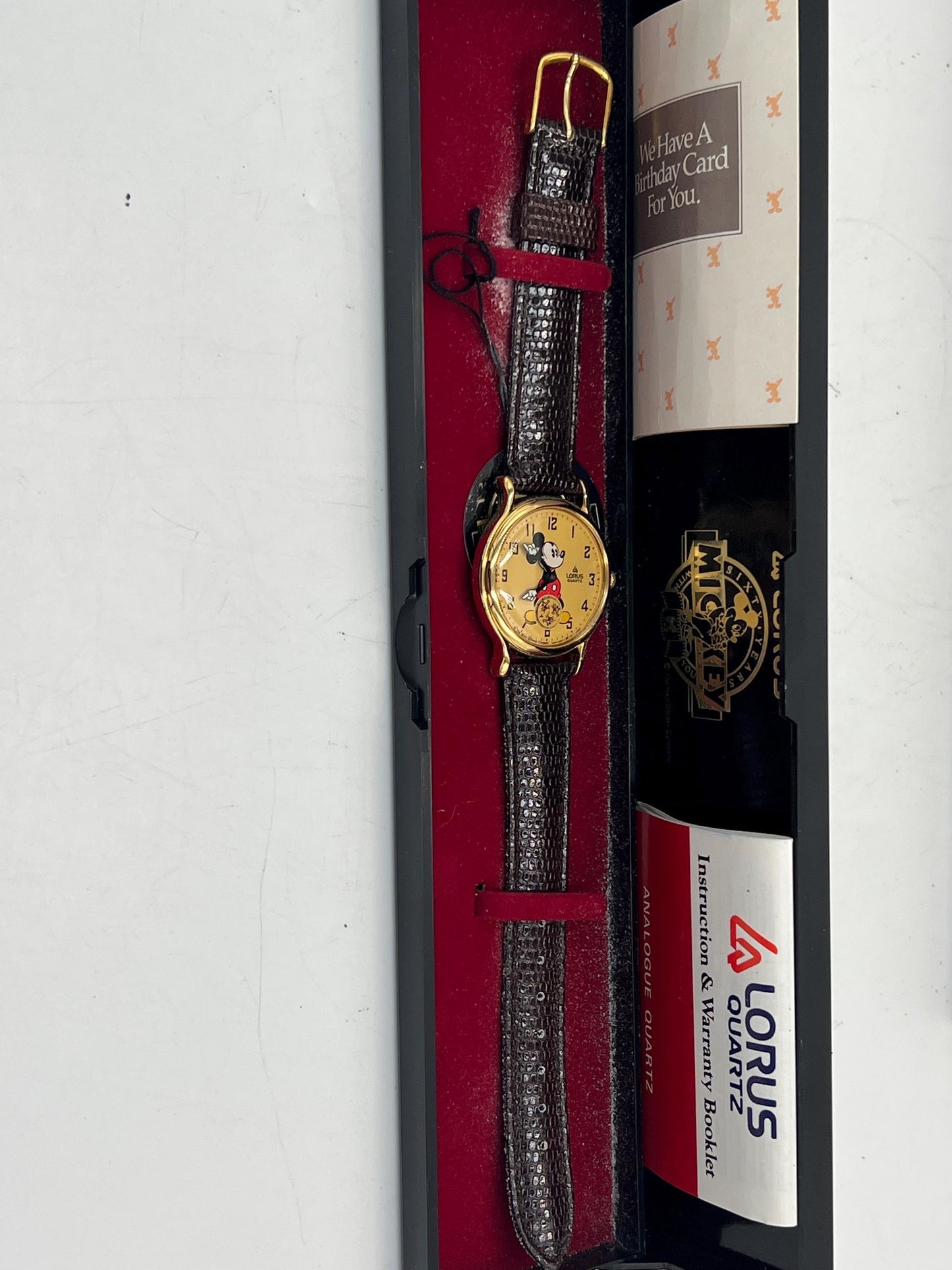 Disney Mickey Mouse Lorus Watches w/ Original Cases Your Choice