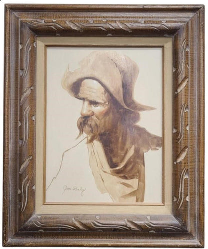 Framed Oil on Canvas, Original Painting by Jim Daly, "Portrait of