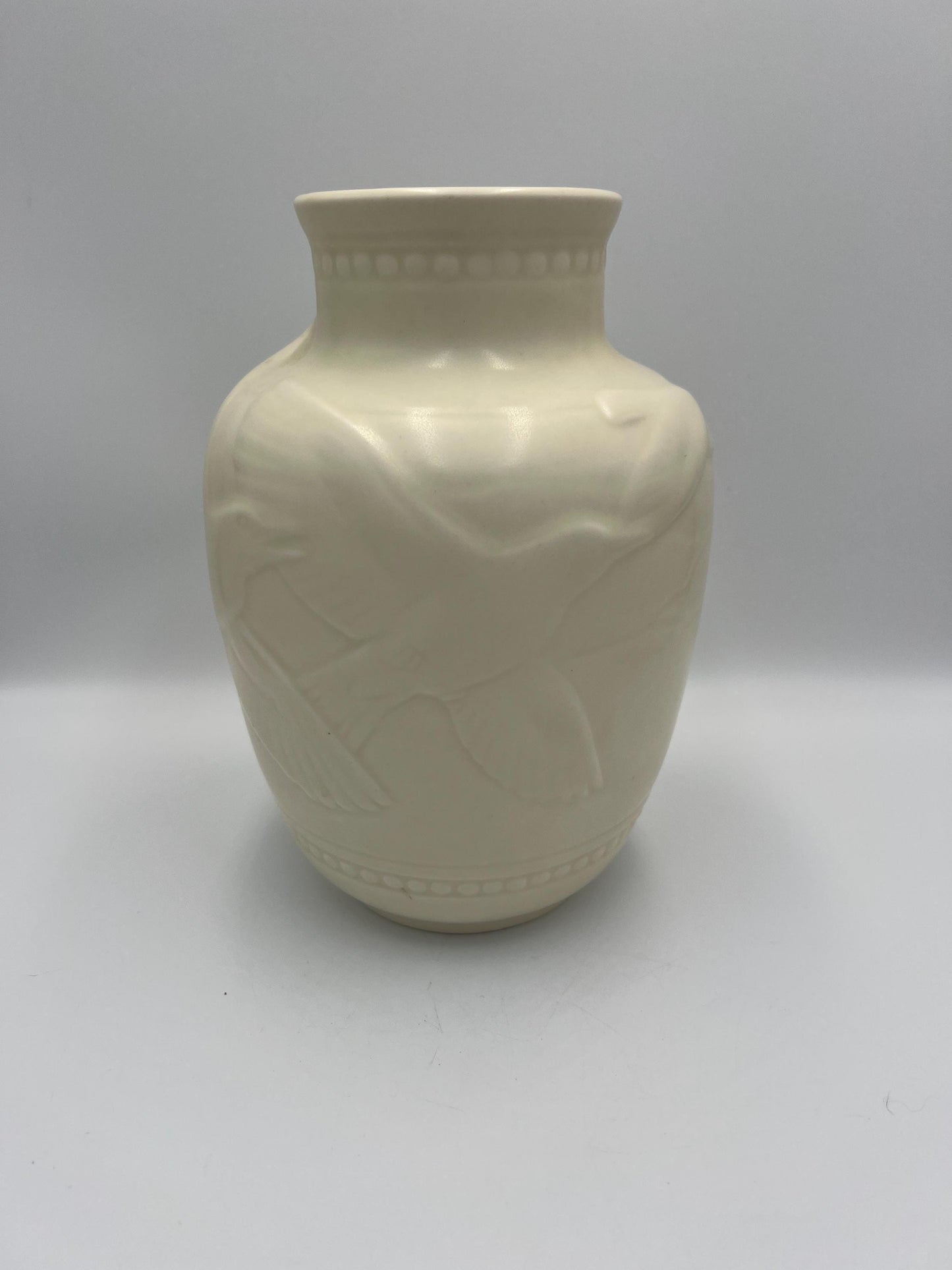 Vintage Rookwood Pottery 1939 6466 Bird Cameo Vase