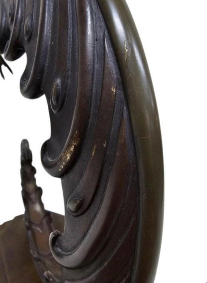 Vintage 1980 Erte Firebird Bronze Sculpture