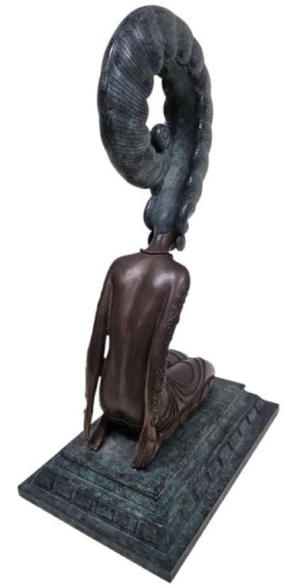 Vintage Erte La Plume Bronze Sculpture 1980