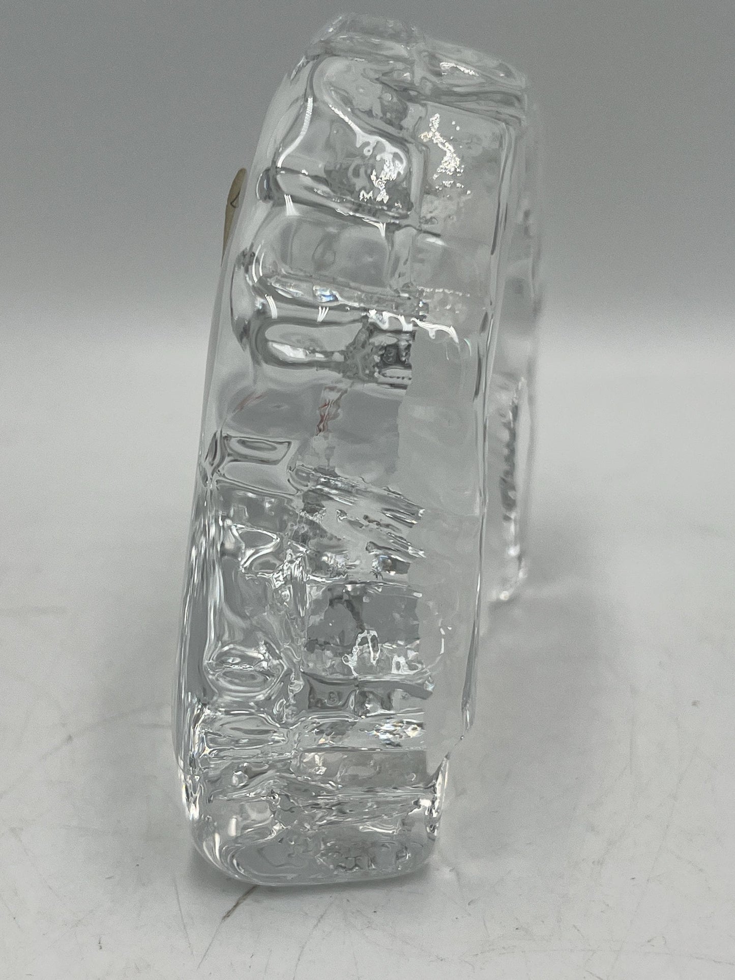 Cristal d'Arques Eagle Head Intaglio 24% Lead Crystal Clear Glass Figurine Made in France