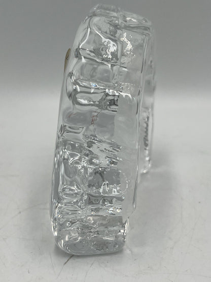 Cristal d'Arques Eagle Head Intaglio 24% Lead Crystal Clear Glass Figurine Made in France