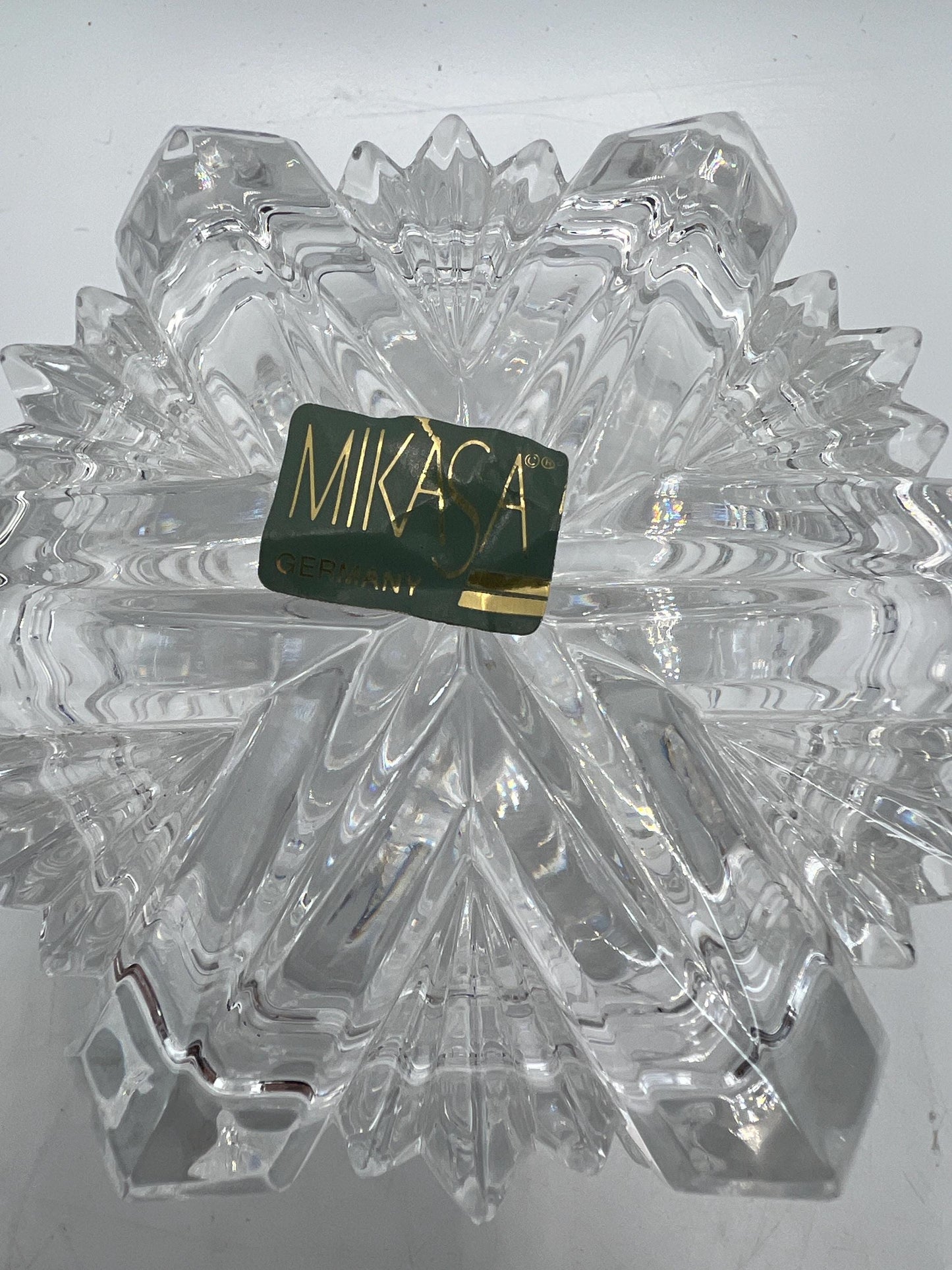 Art Glass - Mikasa Dish - Jonal Hershey Kiss - Holiday Teleflora Dish - Snowflake - Zinnia Petal - Cube