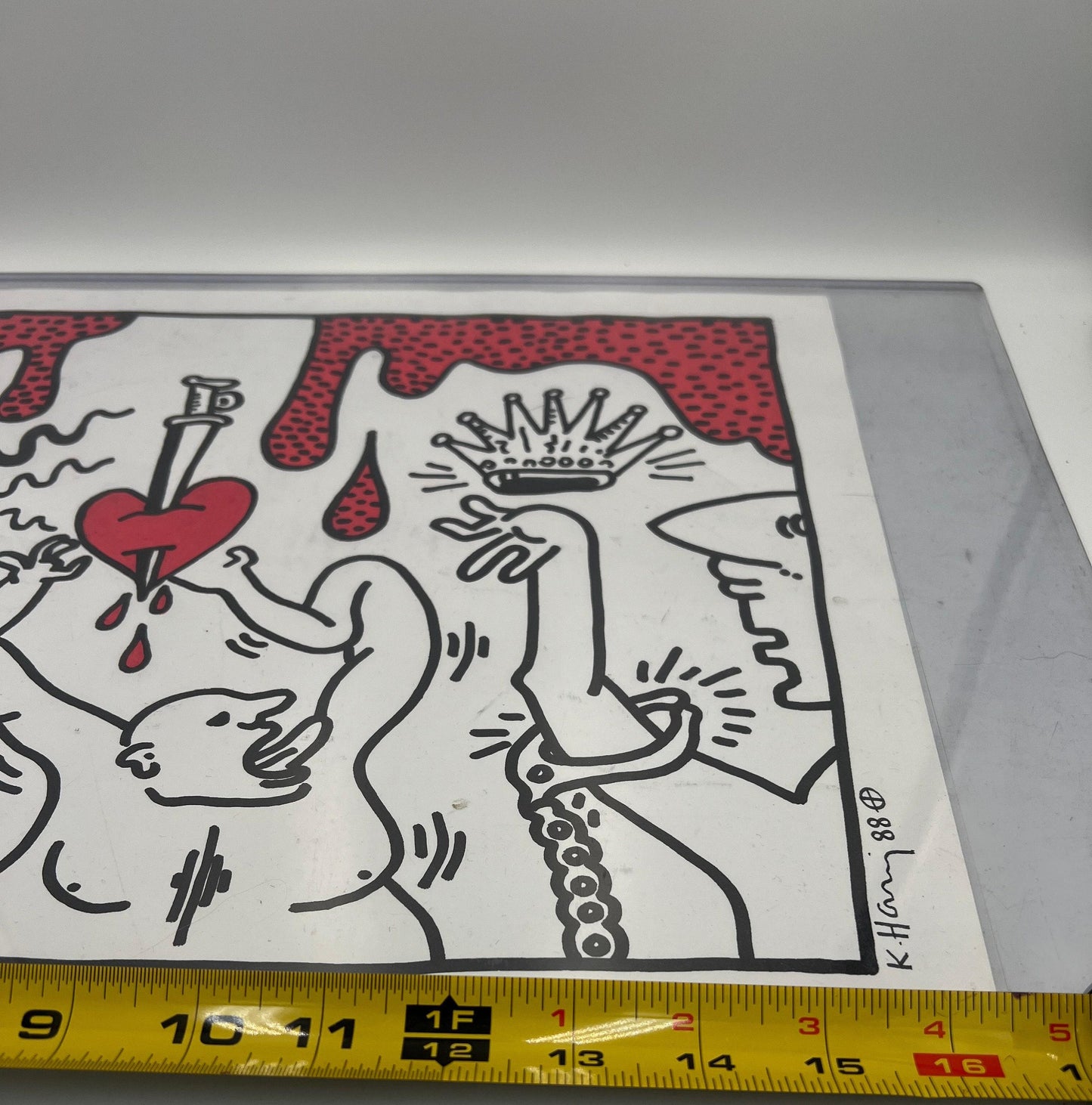 Untitled 1988 Ink Marker on Paper Keith Haring - Not authenticated (Read description)