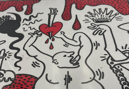 Untitled 1988 Ink Marker on Paper Keith Haring - Not authenticated (Read description)