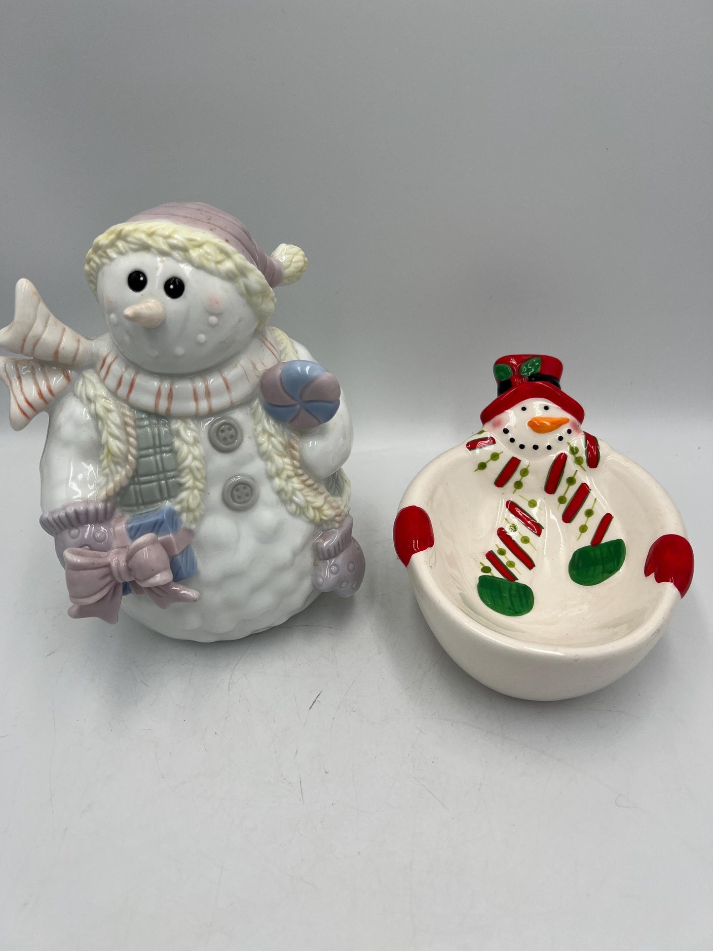 Christmas Decorations: Snowman Table Piece or Candy Dish
