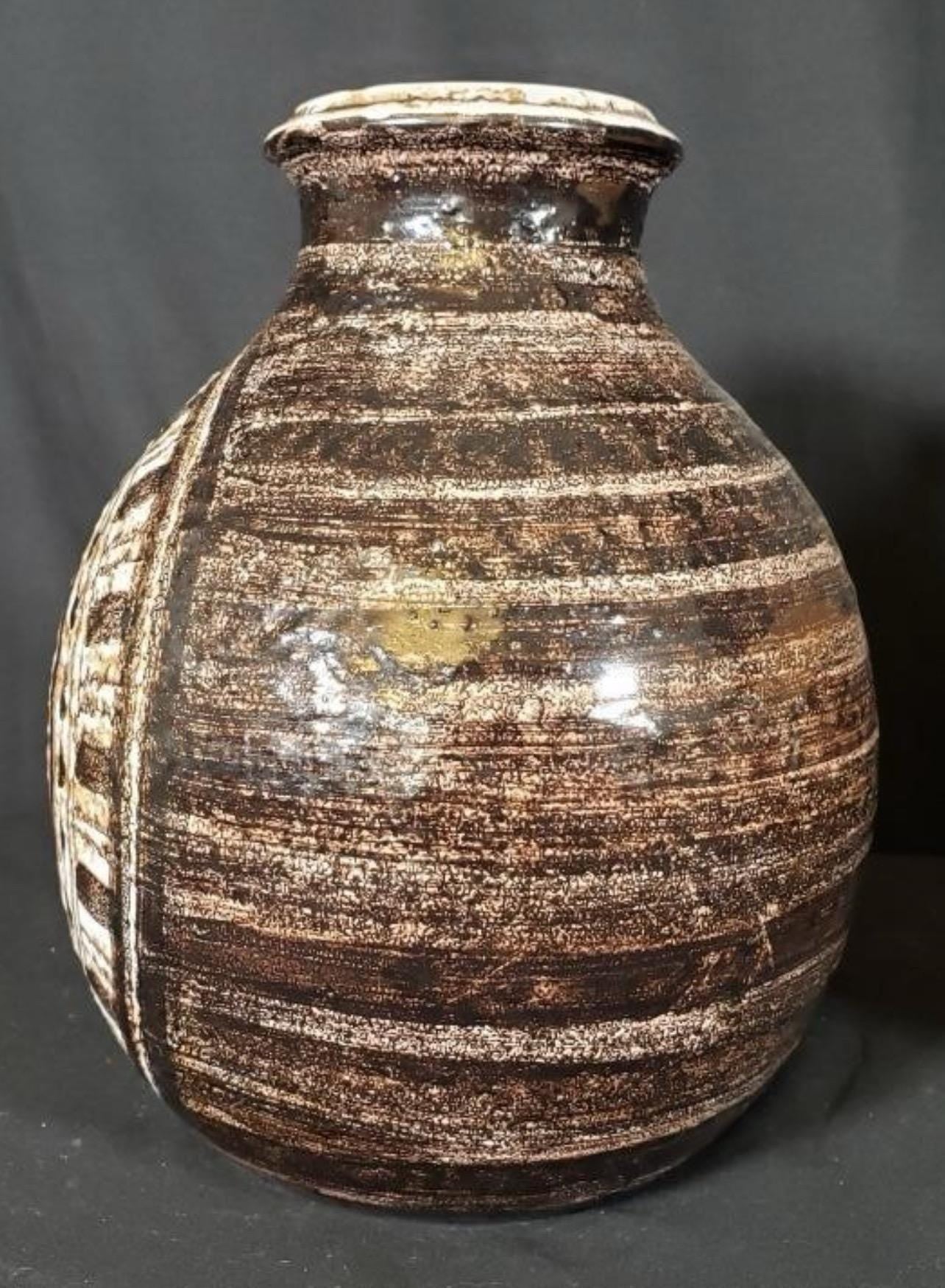 Mid Century Modern Aldo Londi Bitossi Pottery Morocco Vase for Rosenthal Netter
