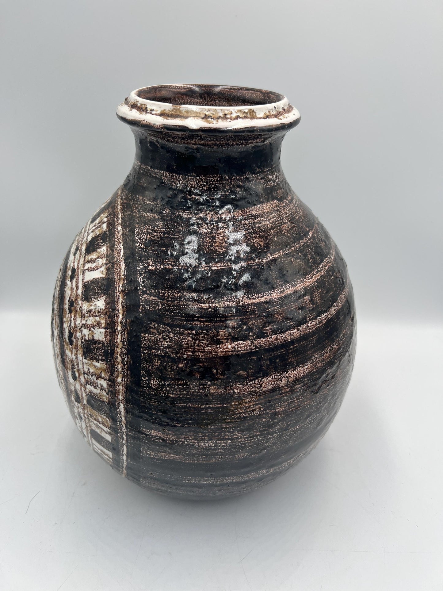 Mid Century Modern Aldo Londi Bitossi Pottery Morocco Vase for Rosenthal Netter