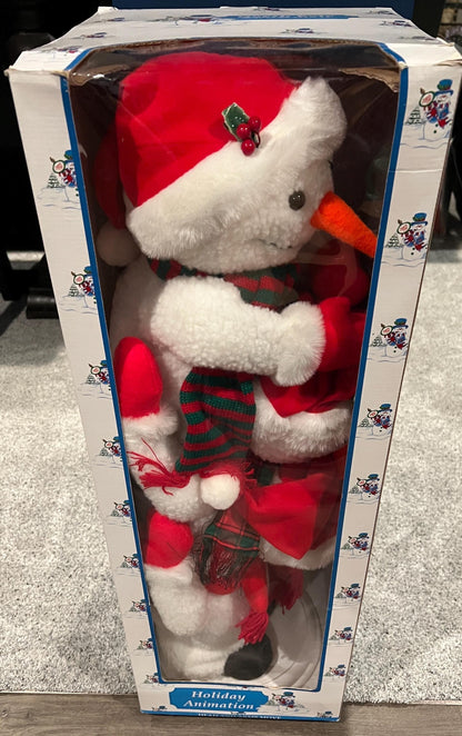 Snowman Christmas Décor: Santa's Best Animated Trio