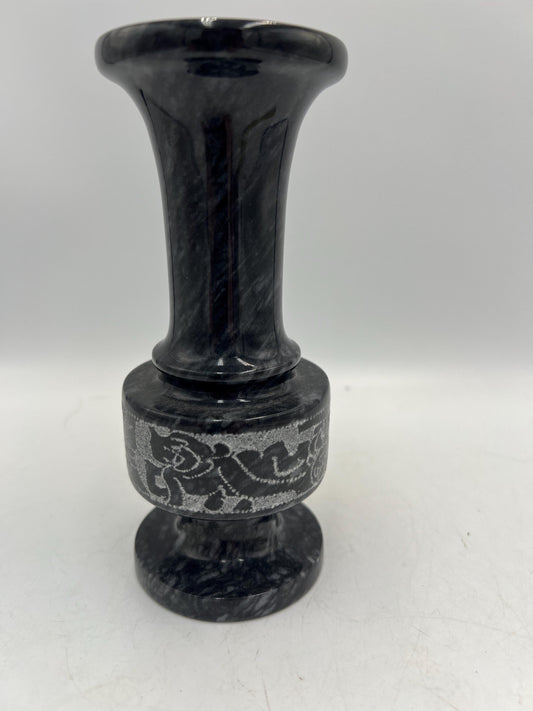 Heavy stone Candlestick Holder Art Pottery