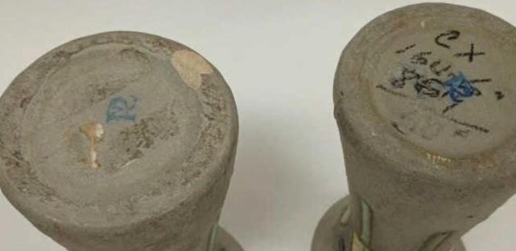 6" Roseville Mostique 1916 Arts & Crafts Vases 164-6