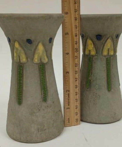 6" Roseville Mostique 1916 Arts & Crafts Vases 164-6