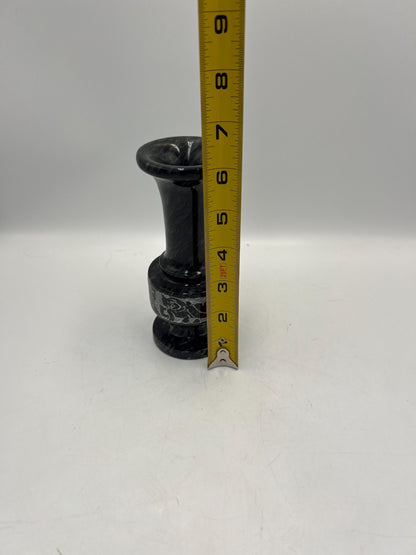 Heavy stone Candlestick Holder Art Pottery