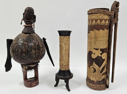 Wood Carved Tribal Items - Both African and Indonesian. Your choice!