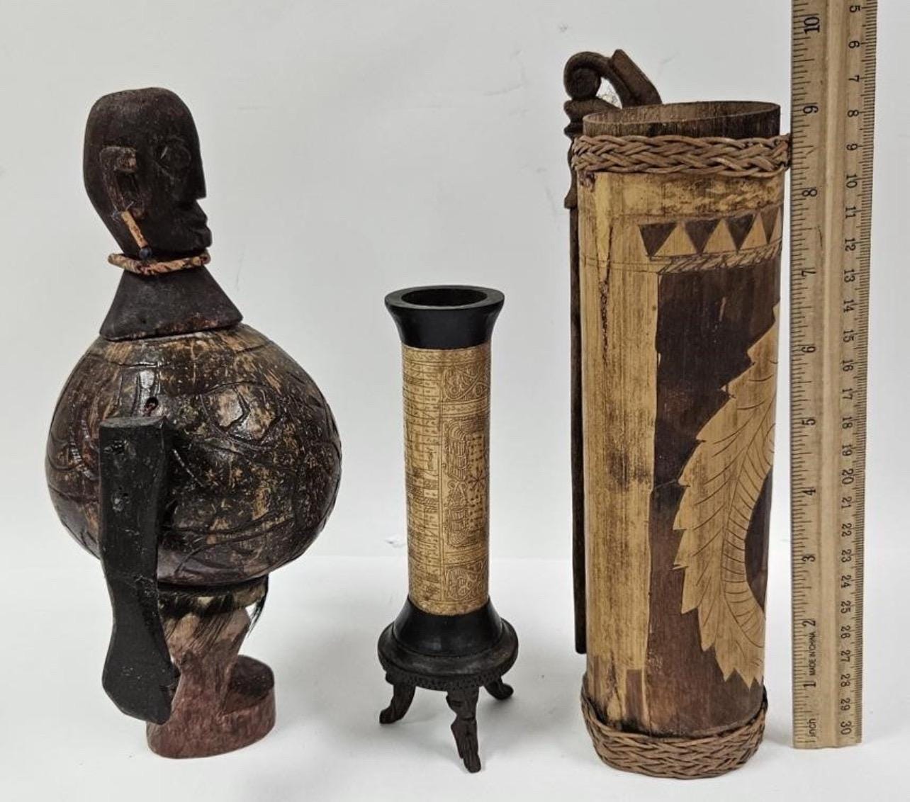 Wood Carved Tribal Items - Both African and Indonesian. Your choice!