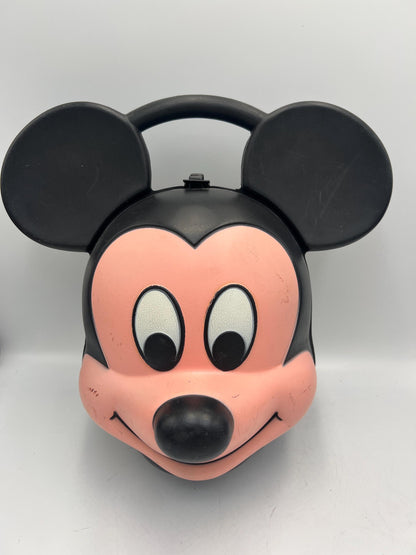 Vintage Aladdin Mickey Mouse Lunchbox with Thermos  Mickey Mouse Head Lunch Kit 80's Disney Thermos Combo Collectible - Sold Individually