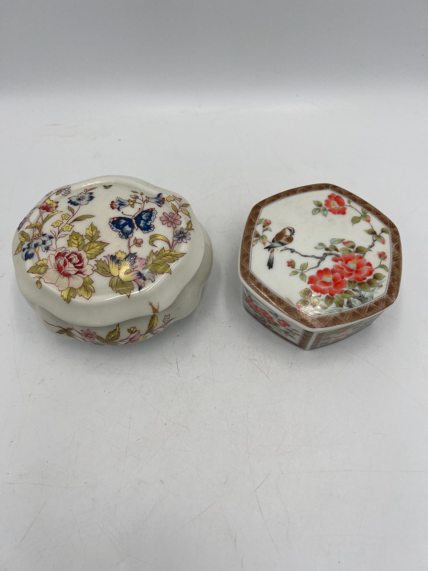 Lund's Lites Asian Inspired Ceramic Trinket Box with Candles - Two