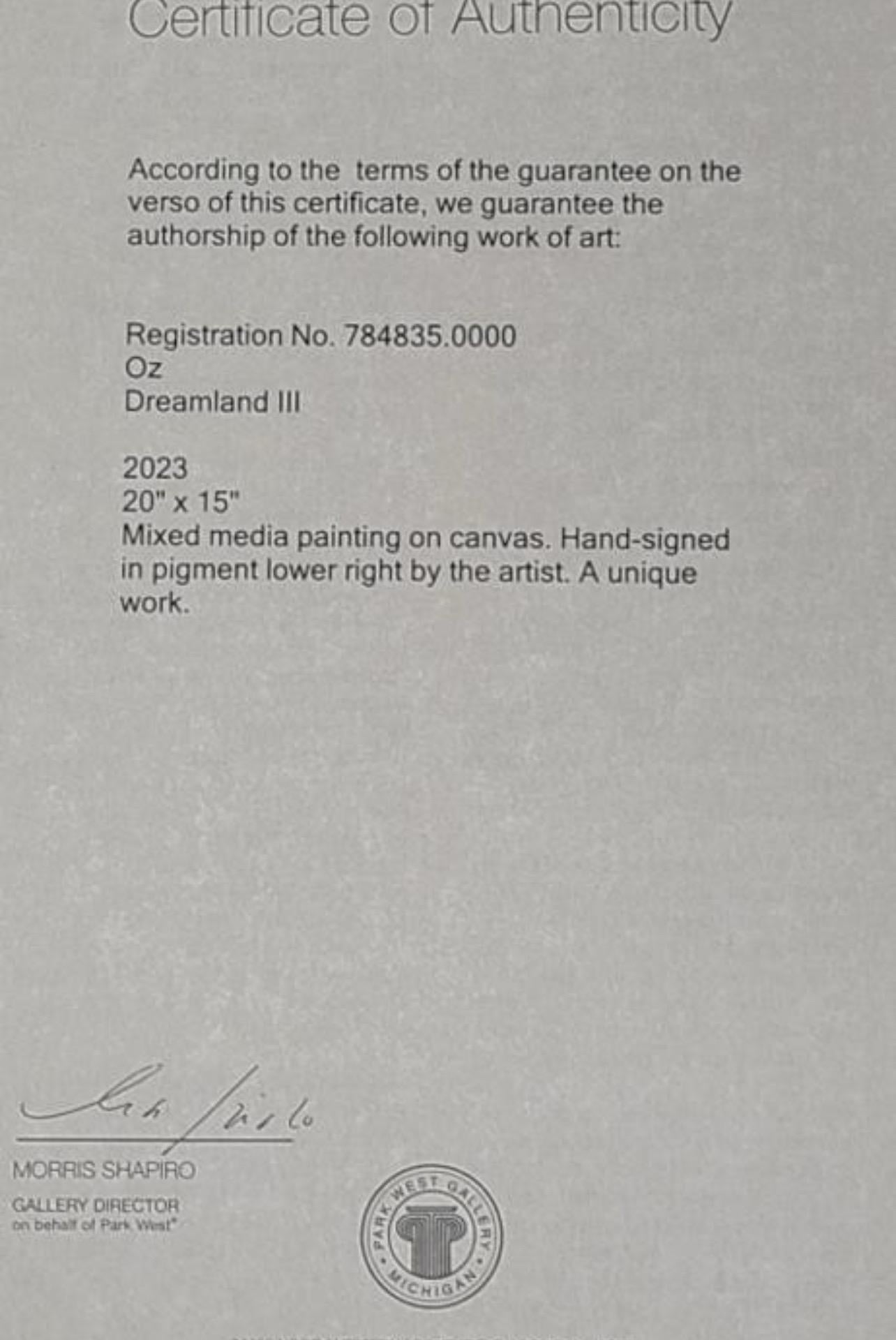 Walter Josef Fischer Mixed Media Painting, Oz Dreamland III (Signed Original 20x15")