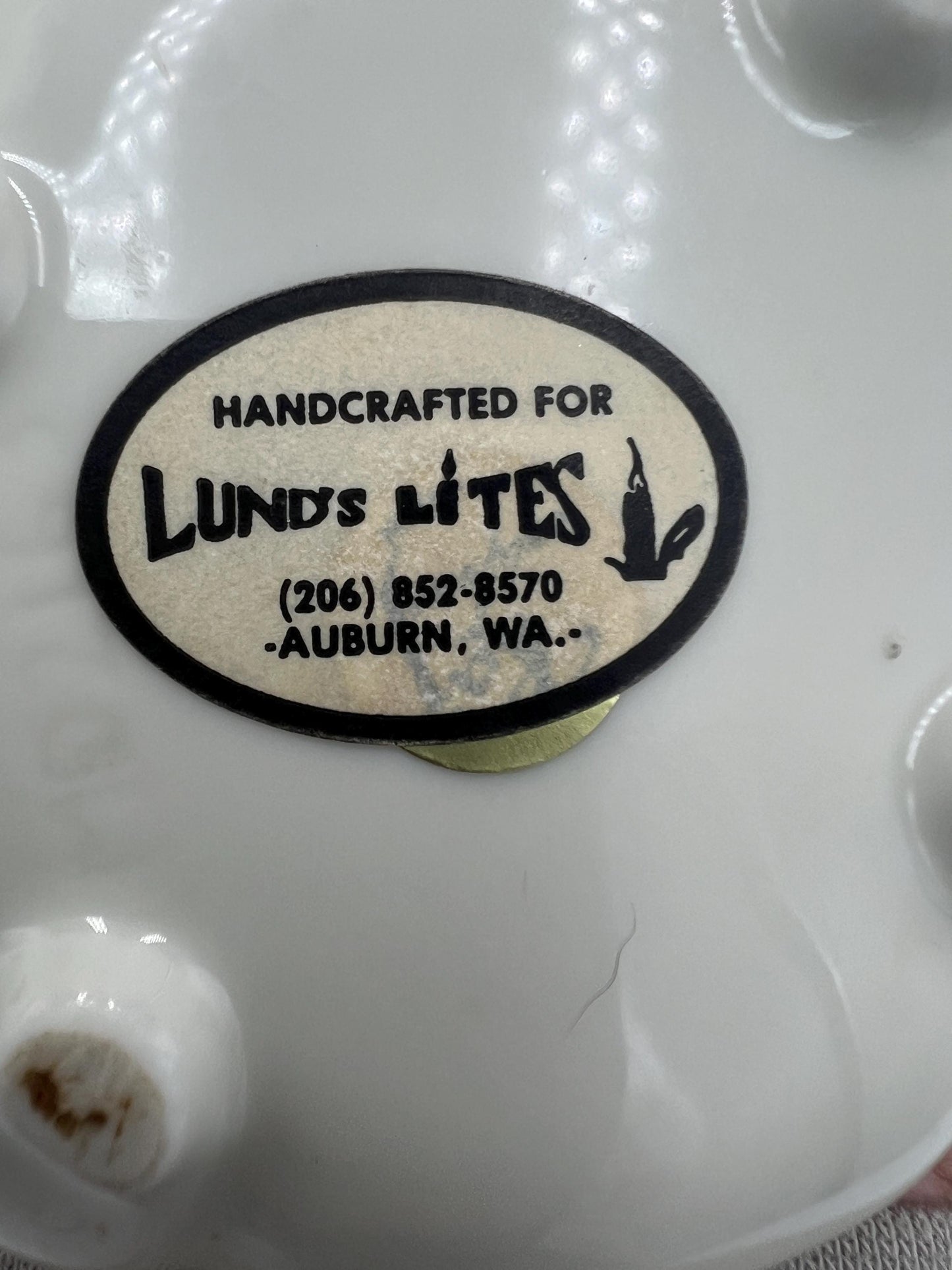 Lund's Lites Asian Inspired Ceramic Trinket Box with Candles - Two