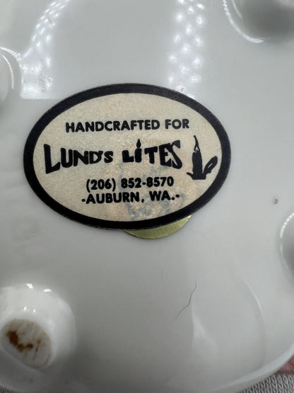 Lund's Lites Asian Inspired Ceramic Trinket Box with Candles - Two