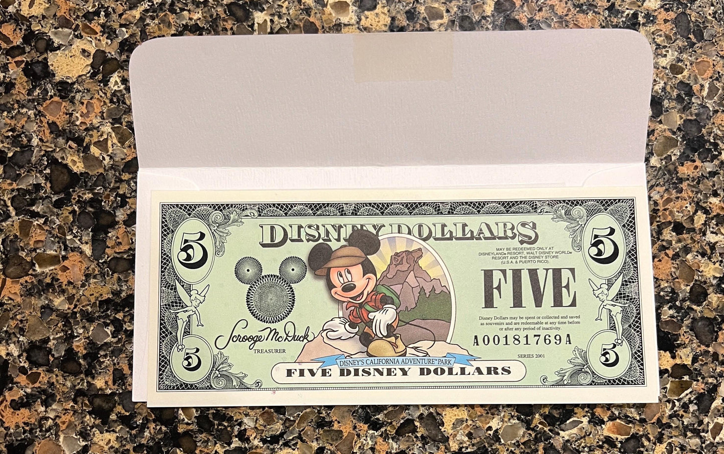 DISNEY Dollars - Huge Variety Available - Ten Dollars - Five - One - Being Sold as Individual Bills