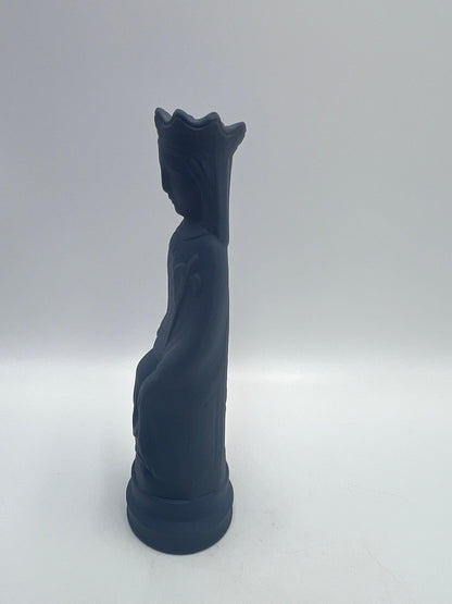 Wedgwood Jasperware Queen Figurine: Vintage Blue Basalt, 1972