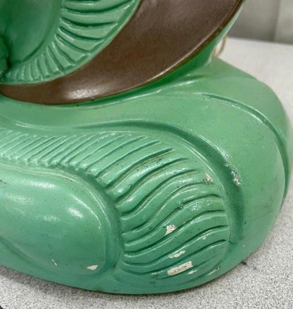 Figural Table Lamp: Green Fairy Style - Mid Century Chalk Ware