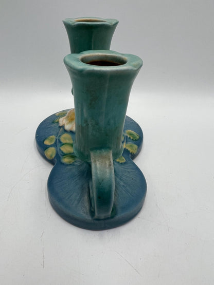 Roseville Blue Candlestick Holders Your Choice