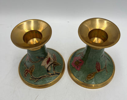 Ceramic Candlestick Holder Signed Art Pottery