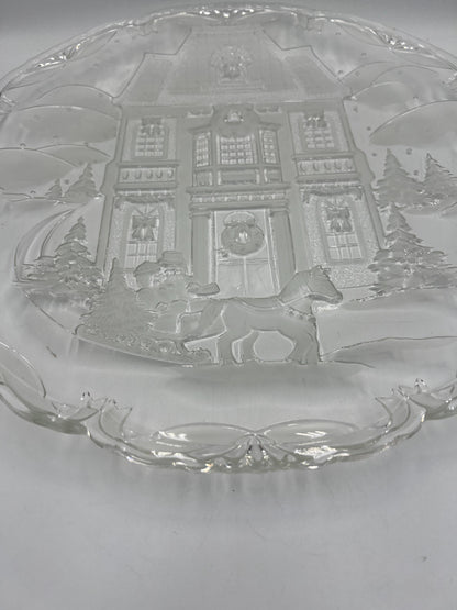 Vintage Winter Wonderland Hostess Plate 15" Mikasa in Box