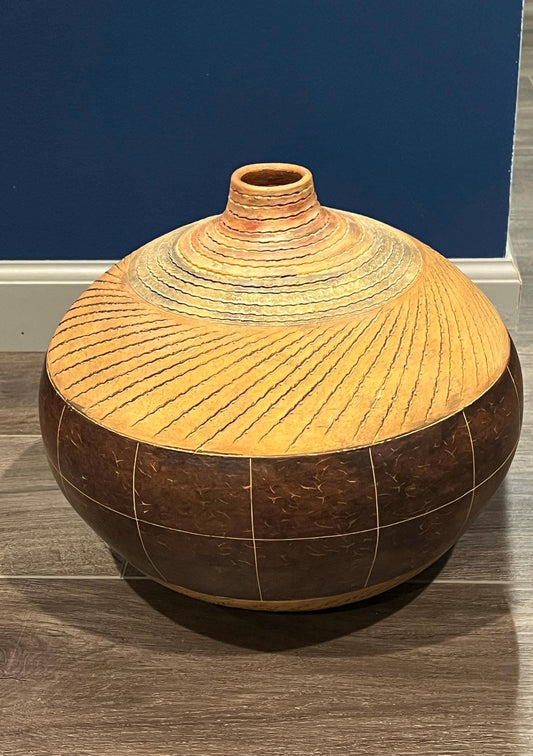 Vintage Filipino Artisan Ceramic Vase