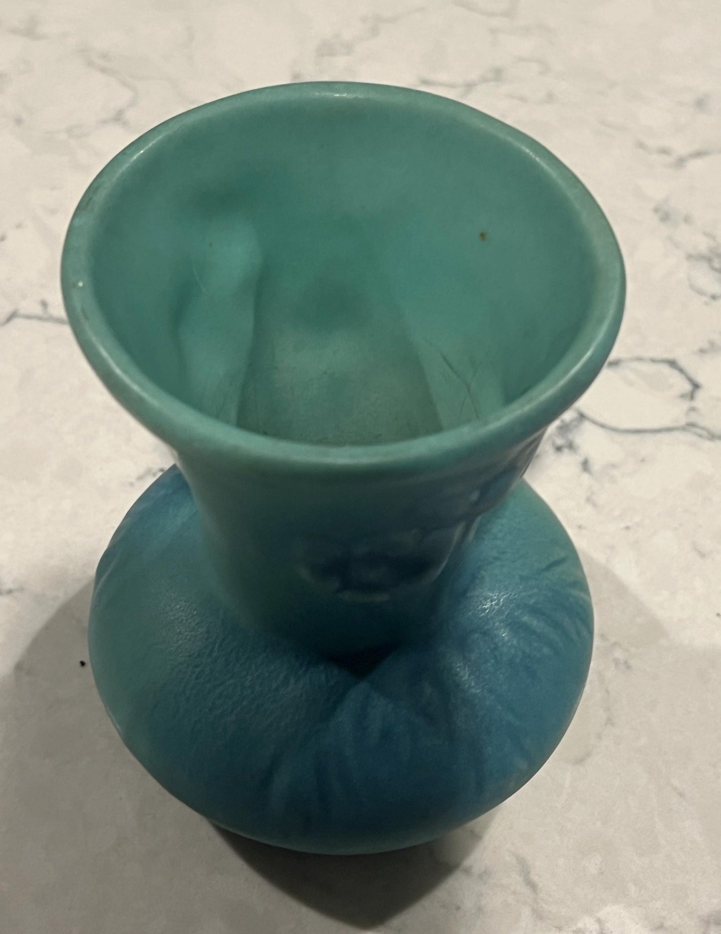 Van Briggle Pottery Vase, Ming Blue Tulip, Matte Glaze (5 Inch)