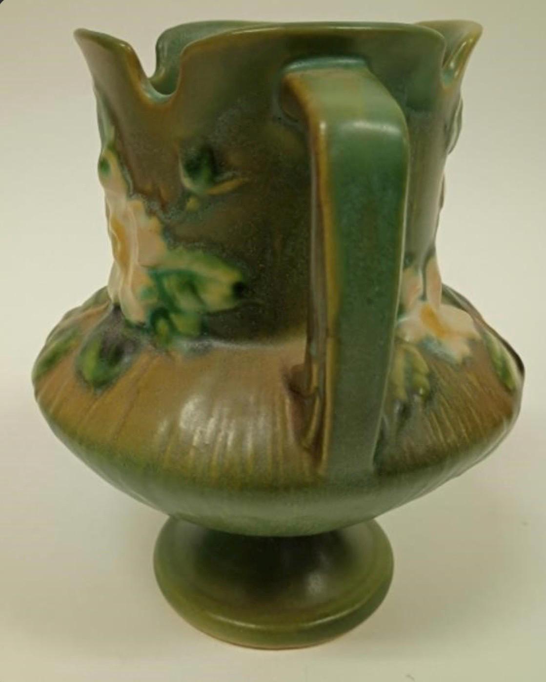 Roseville Pottery Pink Dusty Rose 6" Handled Vase 146-6