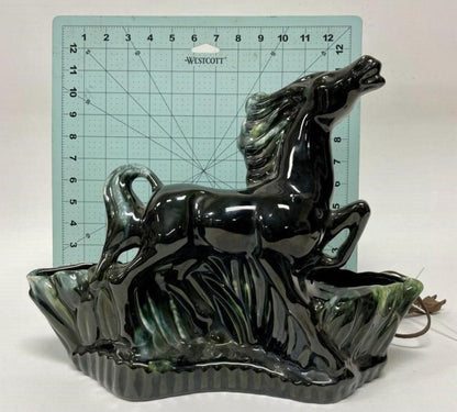 Vintage Horse Lamp - Mid Century Modern Ceramic Table Light