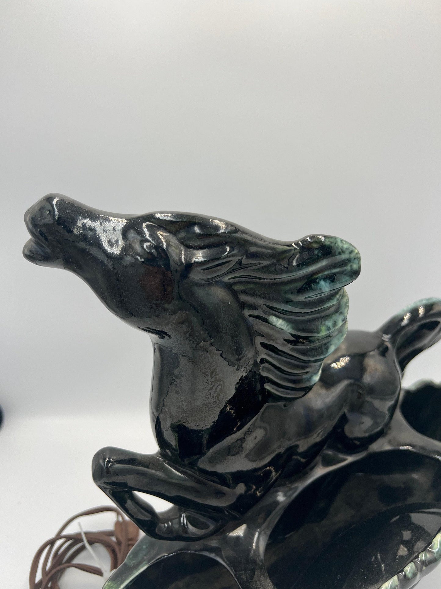 Vintage Horse Lamp - Mid Century Modern Ceramic Table Light