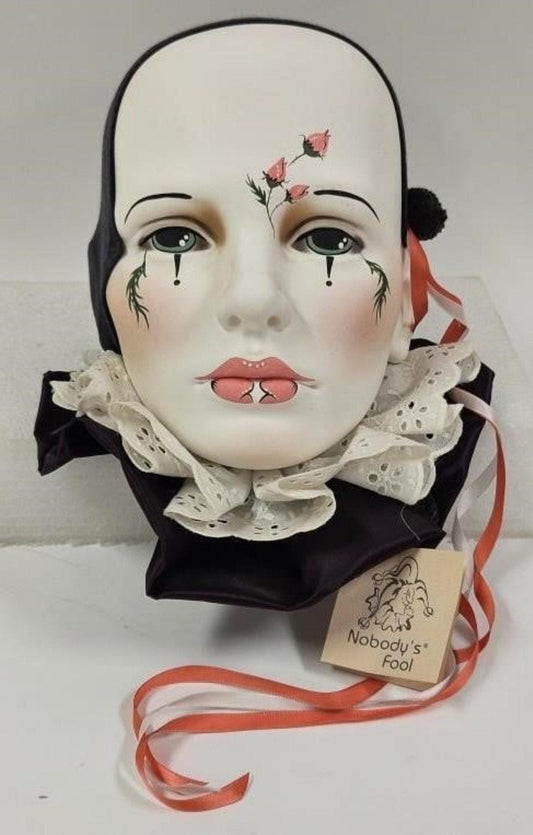 Dyan Nelson Ceramic Wall Mask - Nobody's Fool Harlequin Style