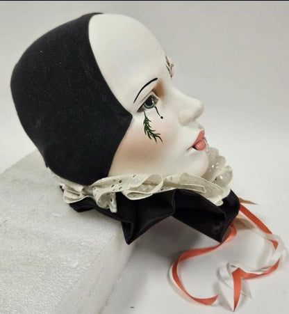 Dyan Nelson Ceramic Wall Mask - Nobody's Fool Harlequin Style